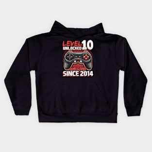 10th Birthday Gamer 10 Year Old Bday Boy Ten Son Kids Hoodie